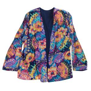 NWT Vintage S.G. Sport Blazer 2X 22W/24W Floral Abstract Jacket Made in USA